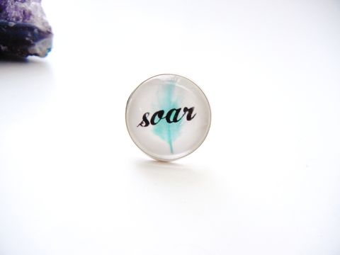 Soar,Blue,Sterling,Silver,Ring,soar, blue, pastel, sterling silver ring, inspirational, jewelry, for her, release me creations