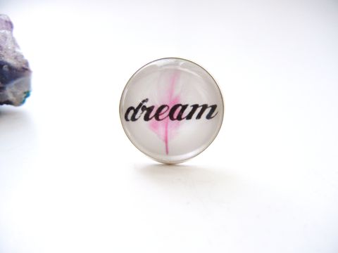 Dream,Pink,Sterling,Silver,Ring,inspirational, dream, pink, pastel, sterling silver ring, release me creations