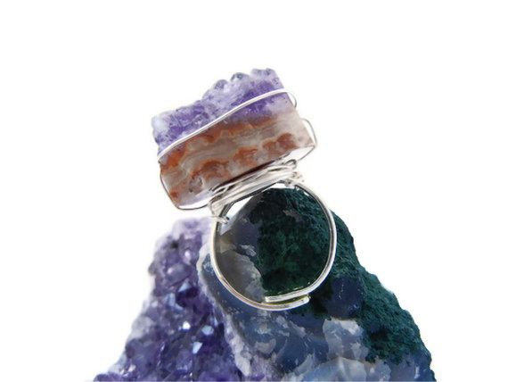 Giant Ametrine Druzy Silver Ring - product image