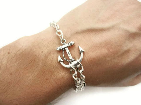 RESERVED:,Single,Personalized,Anchor,Bracelet,personalized, nautical, bracelet, ocean, maritime, navy, military, birthday, anniversary, boyfriend, girlfriend, unisex