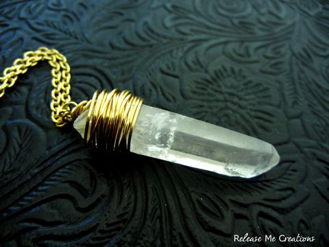 Quartz,Wire,Wrapped,Crystal,Point,Healing,Necklace,quartz crystal point necklace, jewelry, for her, jewelry gifts, releasemecreations, healing gemstone jewelry, quartz crystal necklace, healing quartz necklace, wire wrapped crystal point, healing quartz crystal point