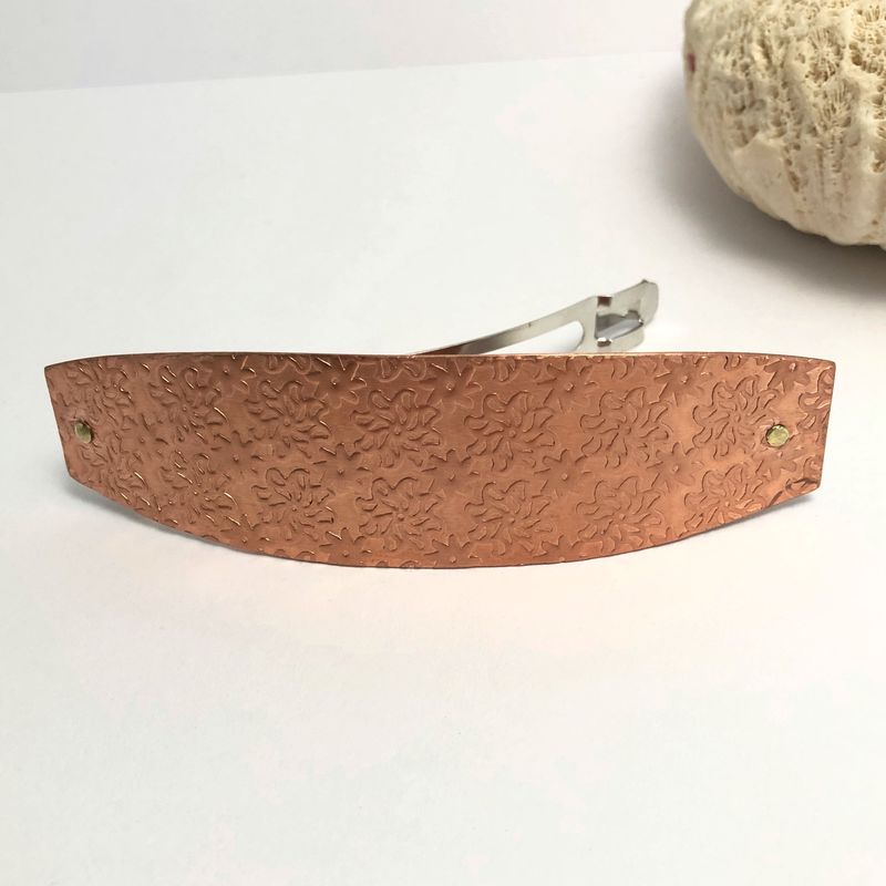 Black Large French Barrette 90mm