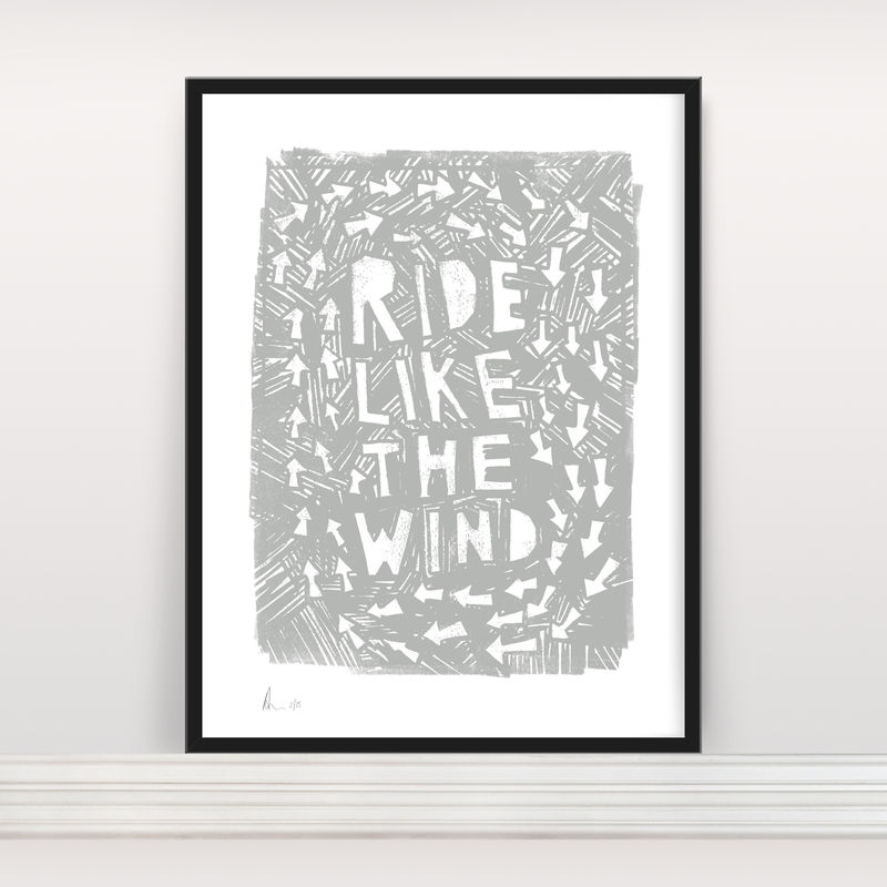 Ride Like The Wind Limited Edition Screen Print anthonyoram