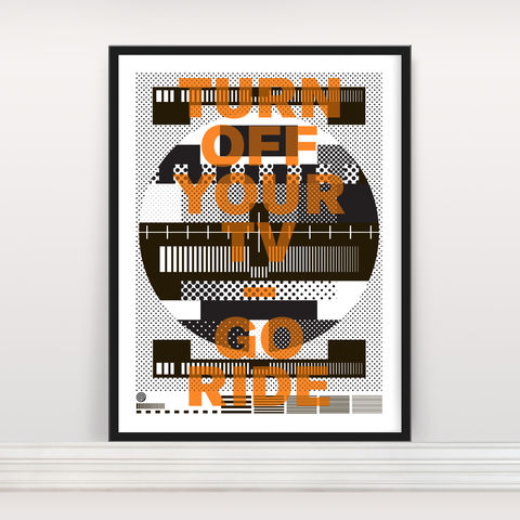 Go,Ride,-,Screen,Print,Screenprint, Screen Print, Bike, Cycle, Bike Love, Go Ride