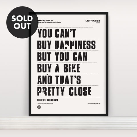 You,Can't,Buy,Happiness,-,Screen,Print,Edition,2,Screen Print, Typographic Poster, You Can't Buy Happiness
