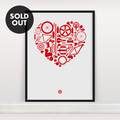 Bike,Love,-,Screen,Print,Edition,2,Screenprint, Screen Print, Bike, Cycle, Bike Love