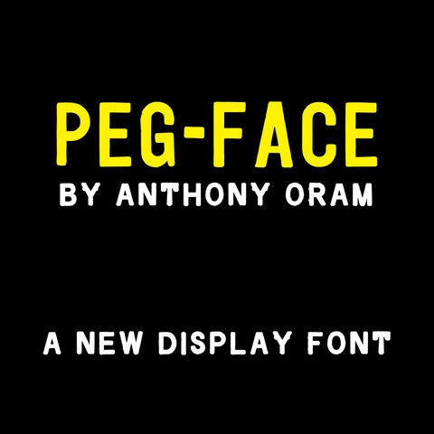 Peg-Face™,Typeface,Peg Letter Board, Peg Face, Type, Font, typeface