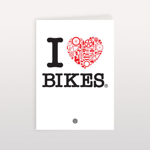 I,Heart,Bikes,120mmx170mm,-,Greeting,Card,Bike Love, Greeting Card, Anthony Oram