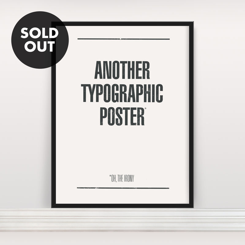 Another Typographic Poster - Screen Print - product images  of 