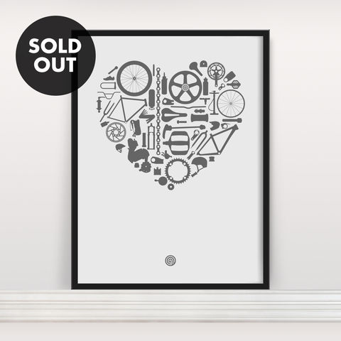Bike,Love,-,Screen,Print,Edition,3,Screenprint, Screen Print, Bike, Cycle, Bike Love