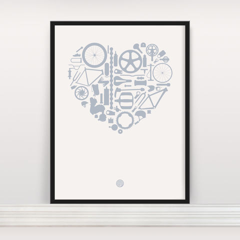 Bike,Love,-,Screen,Print,Edition,5,Screen Print, Typographic Poster, Bike Love