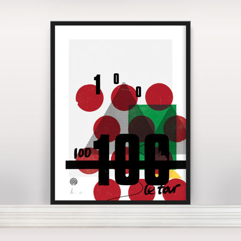 Le,Tour,100,-,Ltd,Edition,Screen Print, Typographic Poster, You Can't Buy Happiness