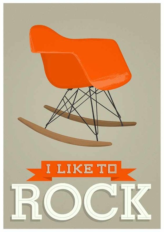 Eames poster Mid Century Art Print Nursery art print I Like to Rock