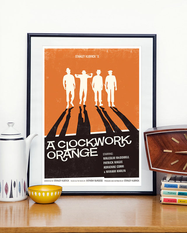 art poster Orange Clockwork Mountain Bike original A3 unframed print