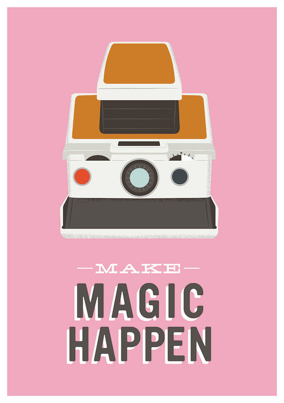 Polaroid Camera Poster camera print Inspirational Quote