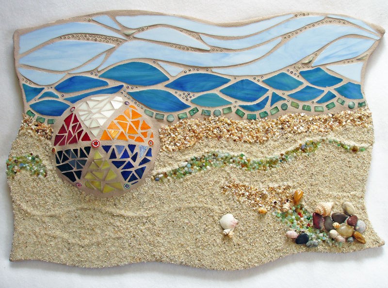 Mosaic Beach Scene 