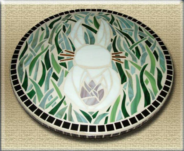 Bunny Mosaic lazy susan by Mel Fischer - product images
