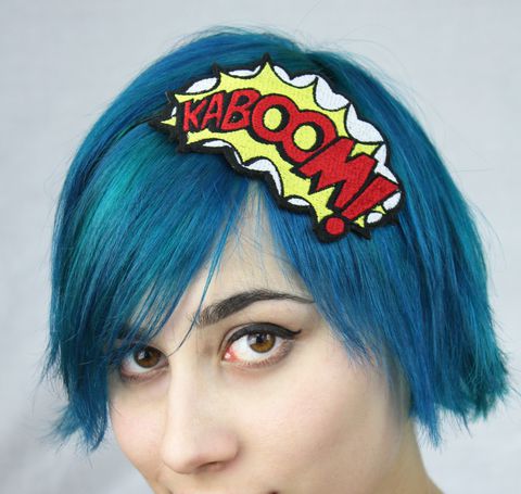 KABOOM,Comic,Book,Headband,headband, comic accessories, funky headband