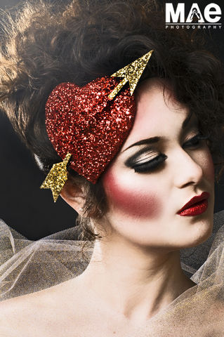 Cupids,Heart,Glitter,Fascinator