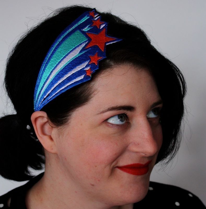 Shooting Stars Headband, Retro 1970s Style, Various