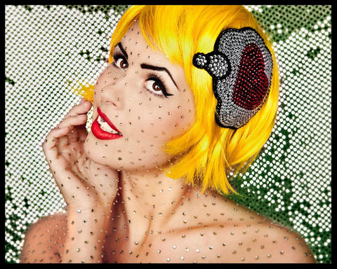 Rhinestone,Comic,Fascinator,,Think,Love,,Red,&,Crystal,Clear,Accessories,Hat,Women,fascinator,crystal,comic,funky,rhinestones,geek,janinebasil,uk,wholesale,ruby_red,love,valentine,thought_bubble,wire,buckram,felt