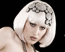 Spot,Skullcap,Half,Hat,,Glitter,,Your,Choice,of,Colours,Accessories,Hat,half_hat,spots,glitter,silver,black,hat,glitter_spots,headpiece,silver_spots,dots,glitter_skull_cap,burlesque,showpiece