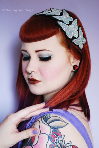 Glitter,Butterfly,Headband,,Silver,Hologram,Accessories,Hair,Headband,glitter,black,janinebasil,sparkly_headband,butterfly_headband,silver_hologram,silver_headband,silver_butterflies,glitter_butterfly,glitter_headband,cotton_twill,elastic,felt
