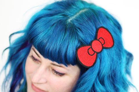 Cute,Bow,Hair,Clip,,Bow,,Various,Colours,Accessories,Clip,women,janine_basil,hair_clip,barette,womans_hair_clip,adult,bow_hair_clip,pink_bow_hair_clip,cute_bow,pink_bow,kawaii_hair_clip,cute_hair_clip,hot_pink,polyester_felt,rayon_thread,elastic