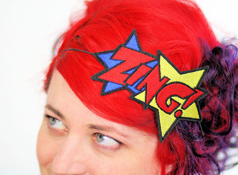 ZING,Comic,Book,Headband,headband, comic accessories, funky headband