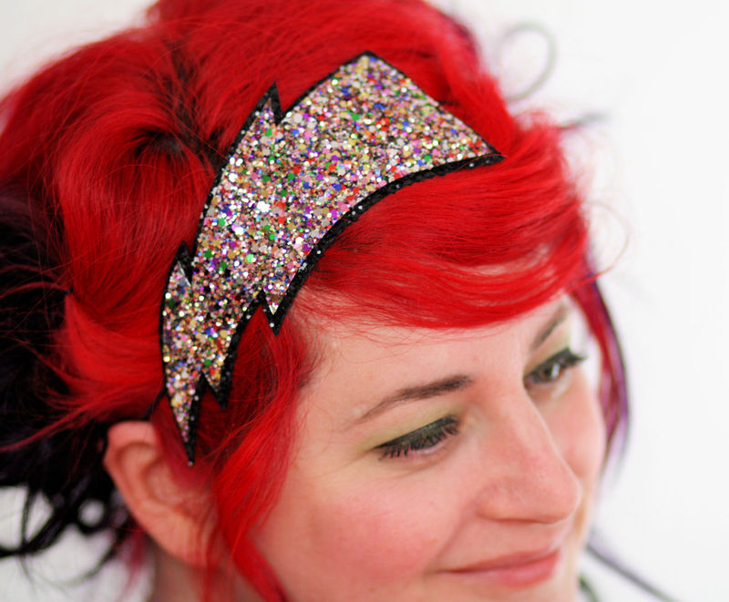 Lightning Bolt Glitter Headband, Various Colours - product images  of 