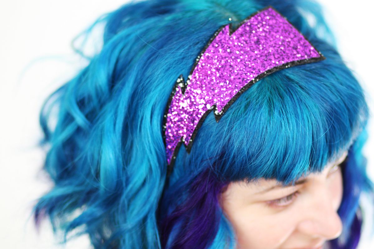 Lightning Bolt Glitter Headband, Various Colours Janine Basil's Boutique
