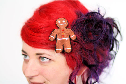 Gingerbread,Man,Hair,Clip,,Christmas,Barrette,,Brown,with,Orange,Rhinestones,Accessories,Clip,women,hair_barrette,christmas_hair_clip,hairclip,christmas_barrette,rhinestones,sparkly_hair_clip,janinebasil,xmas_hair_clip,gingerbread_man,gingerbread_man_clip,cute_hair_clip,orange_hair_clip,polyester_felt,rayon_thread,elastic