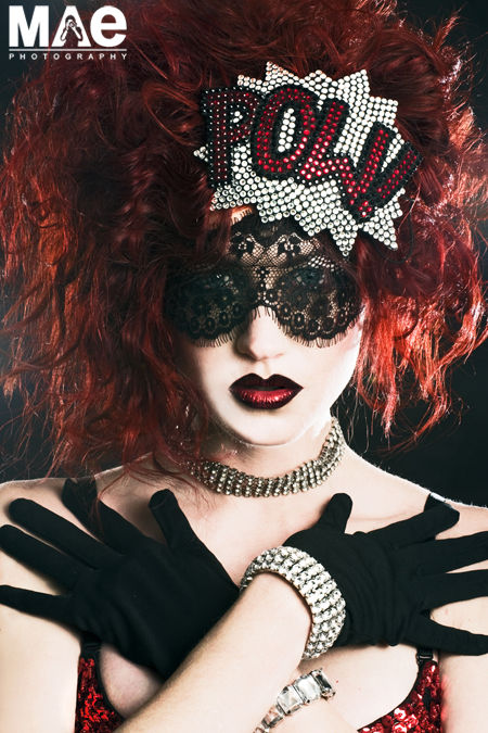 POW Fascinator Rhinestone, Comic Book Fascinator - product images  of 