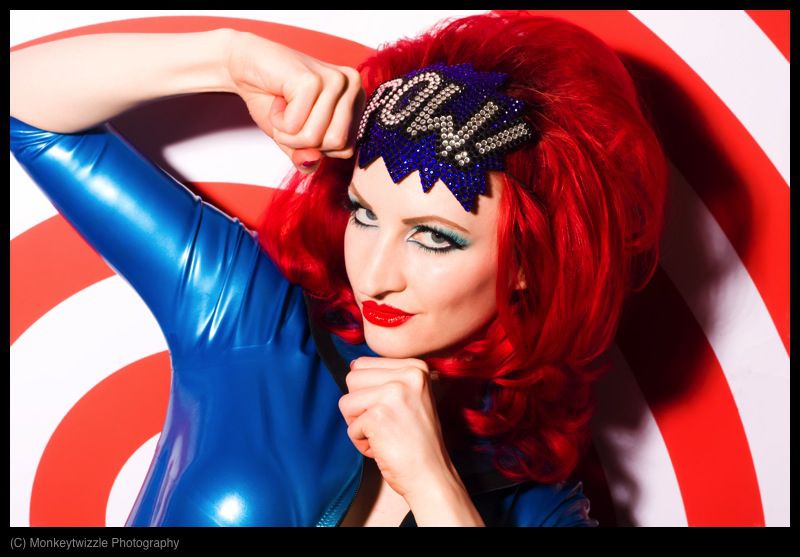 POW Fascinator Rhinestone, Comic Book Fascinator - product images  of 