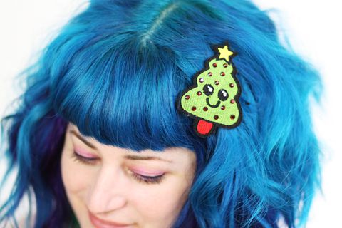 Christmas,Tree,Hair,Clip,,Barrette,,Kawaii,,Green,With,Red,Rhinestones,Accessories,Clip,women,hair_barrette,christmas_hair_clip,hairclip,christmas_barrette,rhinestones,sparkly_hair_clip,janinebasil,christmas_tree,xmas_tree_hair_clip,green,xmas_hair_clip,red,polyester_felt,rayon_thread,elastic