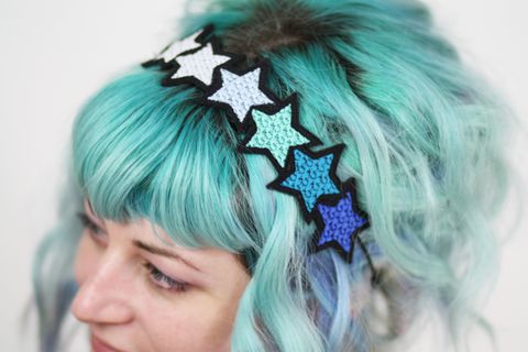 Stars,Headband,,Various,Colours,Headband, stars, blue, purple, gradient, ombre