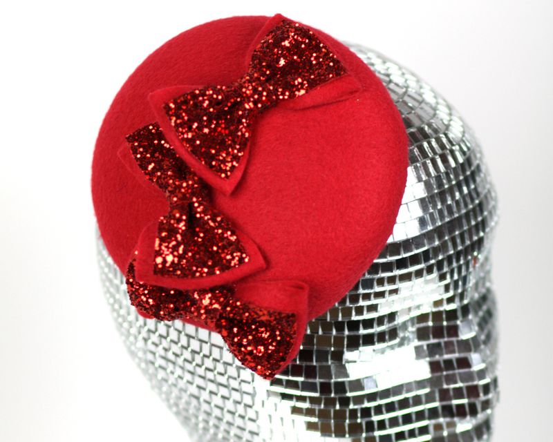 Triple Bow Hat, Glitter Bows, Various Colours - product images  of 