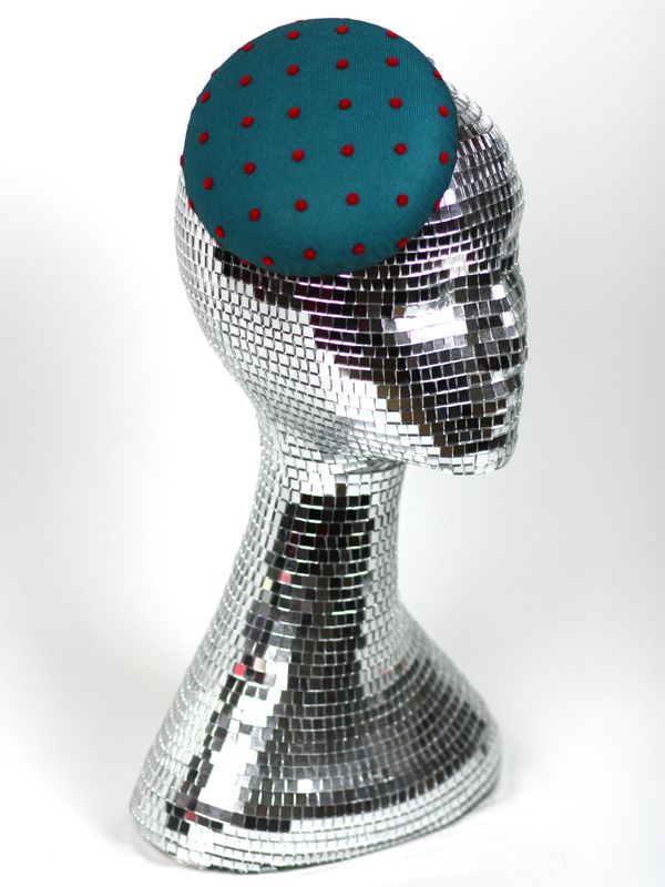 Red Spot Pill Box Hat, Winter Wedding Hat, Various Colours - product images  of 