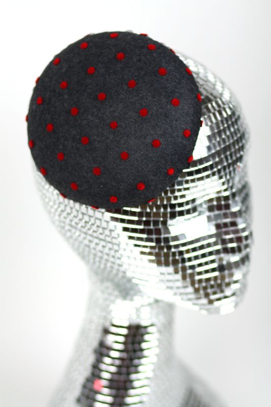 Red Spot Pill Box Hat, Winter Wedding Hat, Various Colours - product images  of 
