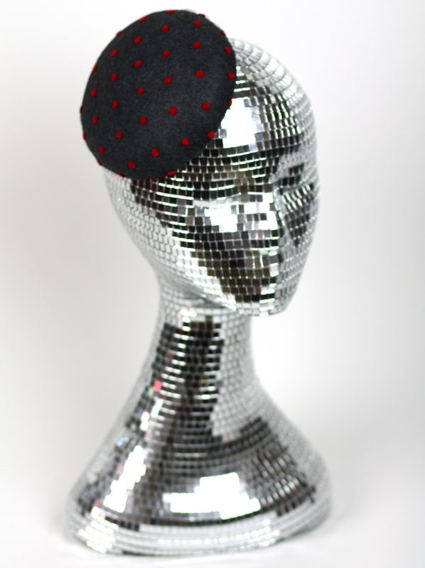 Red Spot Pill Box Hat, Winter Wedding Hat, Various Colours - product images  of 