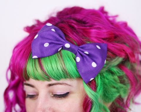 Polka,Dot,Hair,Bows,Hair Bow, hair clip, spots, polka dots
