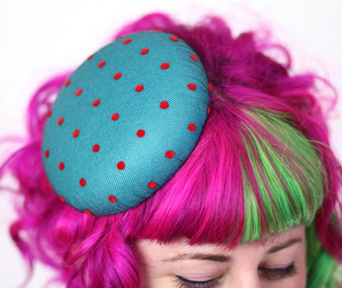 Red,Spot,Pill,Box,Hat,,Winter,Wedding,Various,Colours,pill box hat, red spot hat, wool hat, winter wedding hat