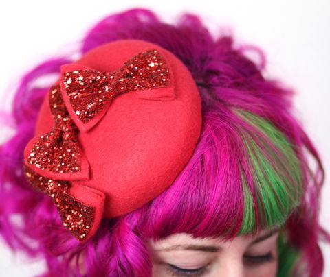 Triple,Bow,Hat,,Glitter,Bows,,Various,Colours