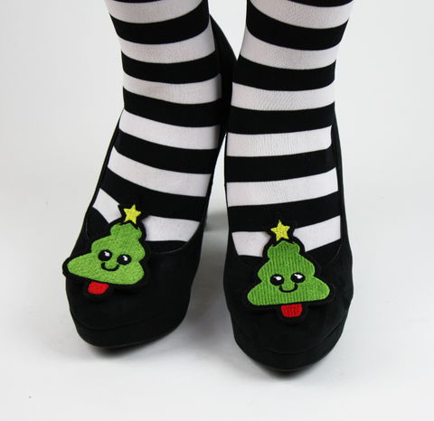 Christmas,Tree,Shoe,Clips,,Xmas,Accessories,shoe clips, geek, cute