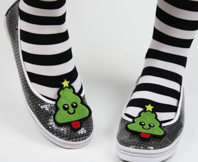 Christmas Tree Shoe Clips, Xmas Shoe Accessories product images of