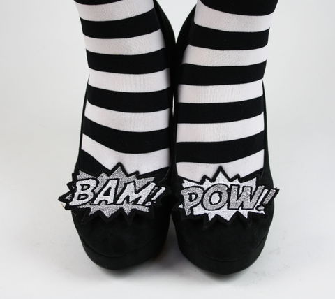 Alternative,Bride,Shoe,Clips,,Comic,Blasts,shoe clips, geek, cute