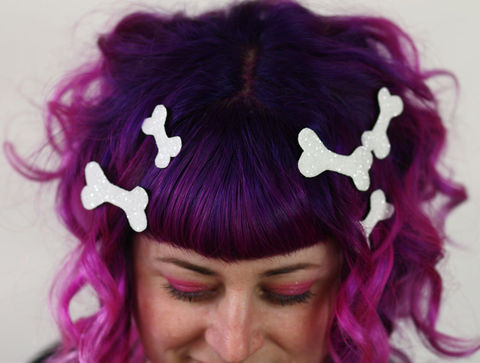 Bones,Hair,Adornments,,Halloween,Accessory,,Glitter,bones hair accessories, glitter, halloween, halloween accessories