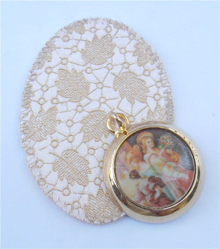 Vintage Limoges Pendant Limoges Cabochon Pendant Limoges Necklace