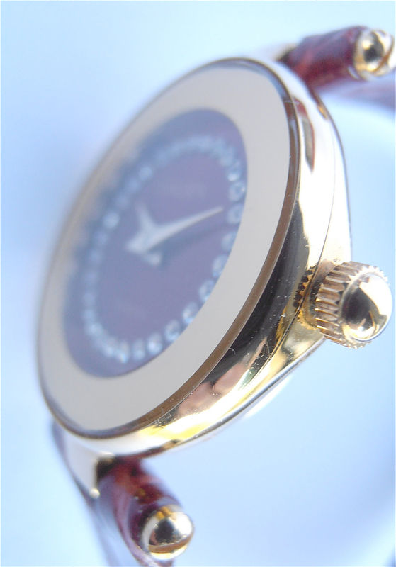 Vintage Gruen Watch Gruen Ladies Fine Watch Red Ladies Watch Maroon