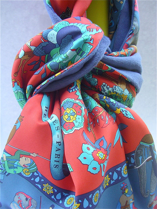 XssWLove様　HERMES100%SILK100%Angora大判マフ XssWLove様 HERMES100%SILK100%Angora大判マフ XssWLove様